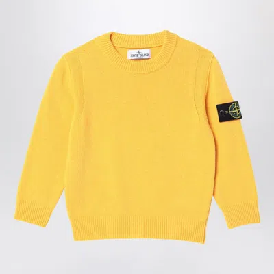 Stone Island Kids' Yellow Cotton Jumper