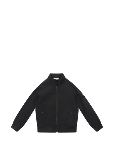 Stone Island Kids' Zip-fastening Jacket In Black