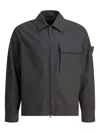 Stone Island Zip-fastening Patch-pocket Shirt Jacket In Black