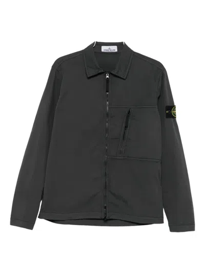 Stone Island Zip-fastening Pocket Jacket In Gray