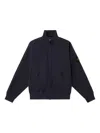Stone Island Oversized-fit Track Jacket With Zip Pockets In Black