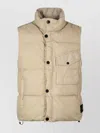 Stone Island Down Vest In Lightweight Nylon Reps Jackets Beige In Brown