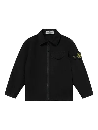 STONE ISLAND ZIP-FRONT PATCH-POCKET TOP