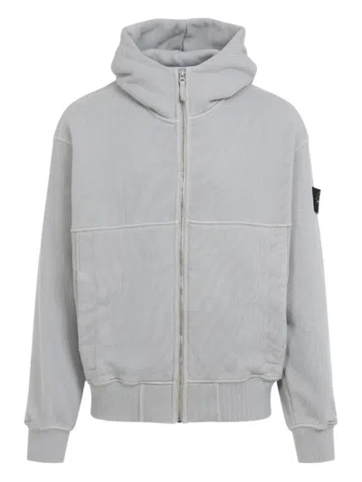 STONE ISLAND ZIP HOODED SWEATSHIRT