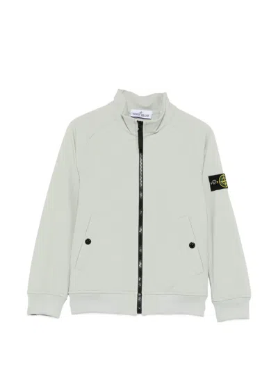 Stone Island Kids' Zip Jacket In Green