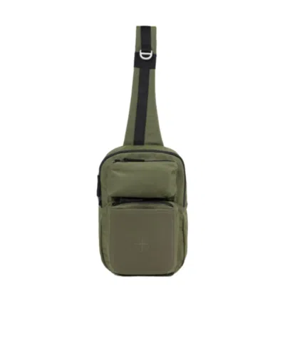 Stone Island Zip Patch Backpack In Green