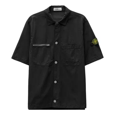 Stone Island Zip Pocket Shirt 'black'