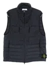 Stone Island Lightweight Sleeveless Padded Vest Pockets In Blue