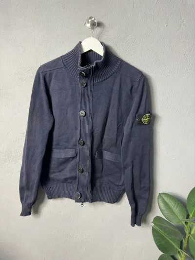 Pre-owned Stone Island Zip Sweater In Navy
