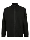 Stone Island Zip Sweatshirt In Black
