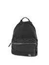 Stone Island Logo Patch Backpack Backpacks Black In Black