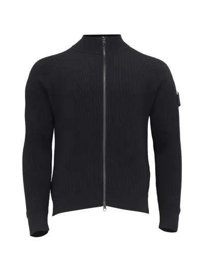 Pre-owned Stone Island Zip-up Black Cardigan