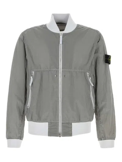 STONE ISLAND ZIP-UP BOMBER JACKET