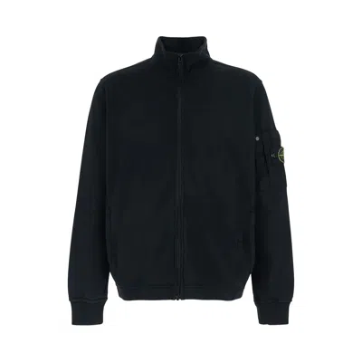 Pre-owned Stone Island Zip Up Cardigan 'black' | Men's Size Xl