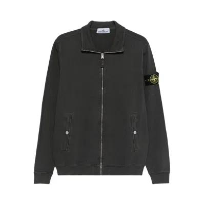 Pre-owned Stone Island Zip Up Cardigan 'charcoal' | Grey | Men's Size M In Gray