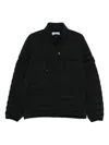 Stone Island Zip-up Down Jacket In Black