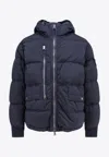 Stone Island Nylon Down Jacket In Blue