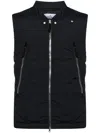 Stone Island Zip-up Gilet In Black