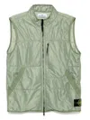 Stone Island Run-proof Nylon Mesh Reversible Vest In Green