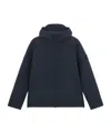 Stone Island Zip-up Hooded Jacket In Blue