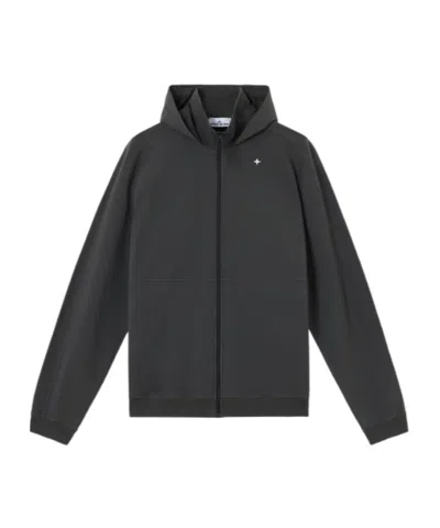 Stone Island Zip-up Hoodie In Gray