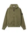 Stone Island 6100017 Organic Panama Cotton 'old' Effect In Green
