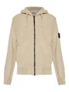 Stone Island Long-sleeved Zip-up Sweatshirt In Neutral