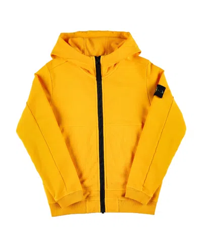 Stone Island Zip-up Hoodie In Yellow