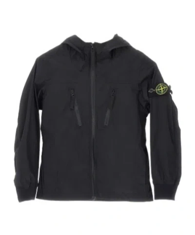 Stone Island Zip-up Jacket In Black