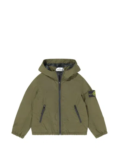 Stone Island Kids'  Junior  Boys Wind And Water Resistant Jacket In Green