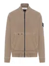Stone Island Zip-up Sweatshirt In Brown