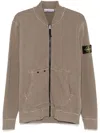 Stone Island Zip-up Sweatshirt In Brown