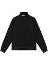 Stone Island Zip-up Sweatshirt In Schwarz