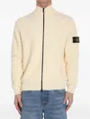 Stone Island Zip-up Sweatshirt In White