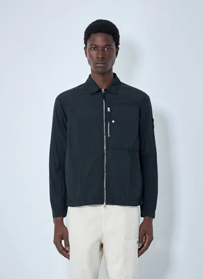 Stone Island Zip-front Technical Jacket In Blue