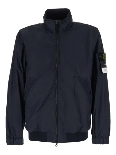 Stone Island Zipped Blouson Jacket In Animal Print