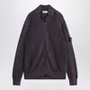 Stone Island Zipped Cotton Cardigan In Amaranth Colour Men In Blue
