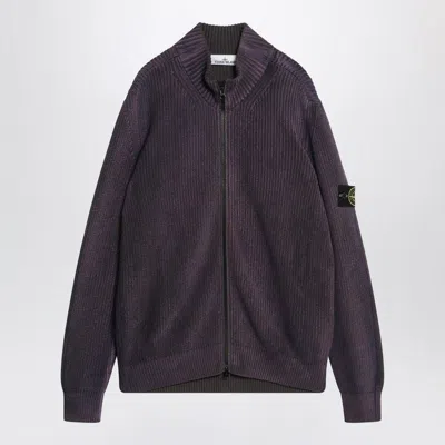 STONE ISLAND STONE ISLAND  ZIPPED COTTON CARDIGAN IN AMARANTH COLOUR