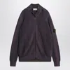 Stone Island Zipped Cotton Cardigan In Amaranth Colour Men In Blue