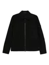 Stone Island Zipper Jacket With Chest Pocket In Black