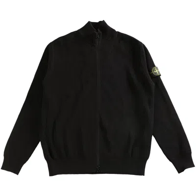 Pre-owned Stone Island Zipper Cardigan 'black' | Men's Size Xl