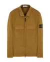 Stone Island Zipper Casual Jacket In Brown