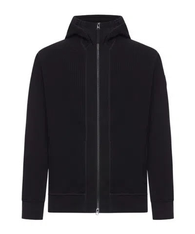 Stone Island Zipper Sweatshirt In Black