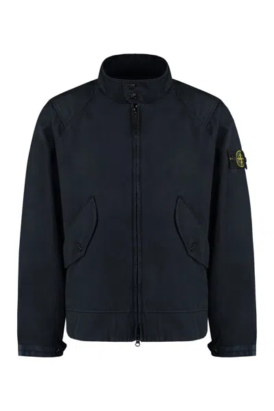 STONE ISLAND STONE ISLAND ZIPPERED COTTON JACKET