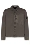 Stone Island Military Green Zip-up Shirt