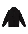 Stone Island Zippered Sweatshirt In Black