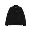 Stone Island Zip-up Down Jacket In Black