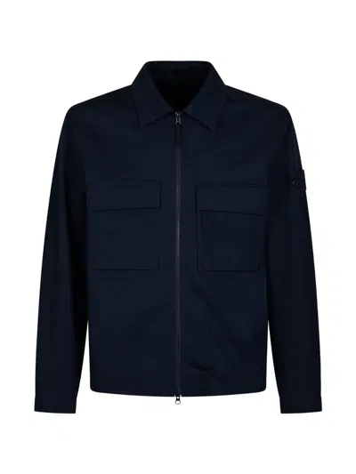 Stone Island Zip-up Long-sleeve Jacket In Blue