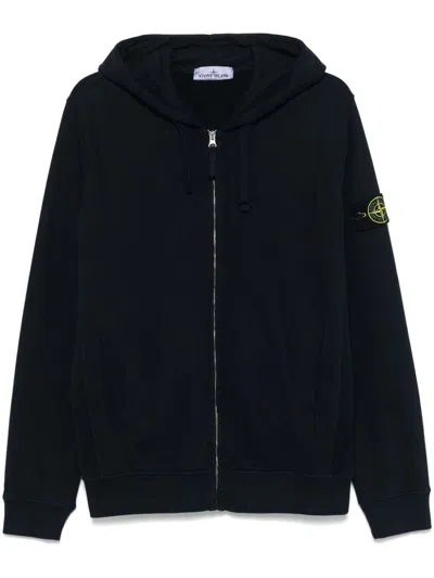 Stone Island Compass-badge Hoodie In Blue
