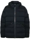 Stone Island Compass-logo Hooded Jacket In Blue